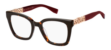 Premium Women Tommy Hilfiger Eyeglasses: TH 1906 - Red Havana - SpecSMART Eye Clinic (Diagonal View)